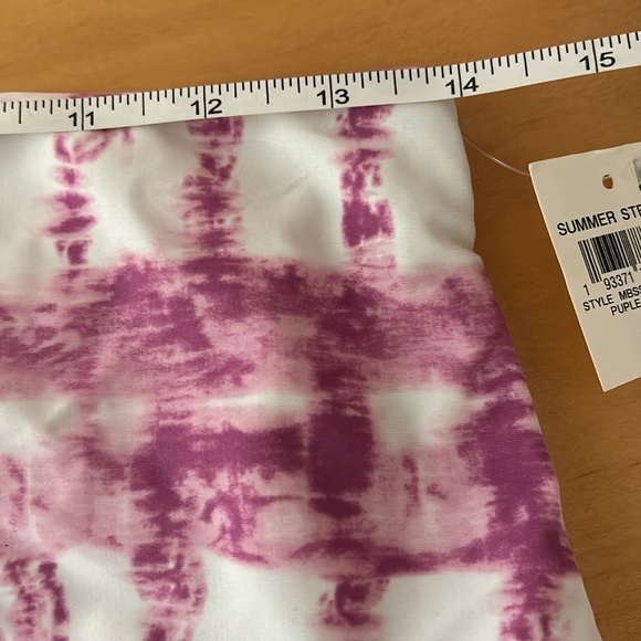 BAR III Purple Tie Dye Stretch Lined Full Coverage High Waisted Swim Bottom - Picture 4 of 4